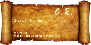 Oczel Razmus névjegykártya